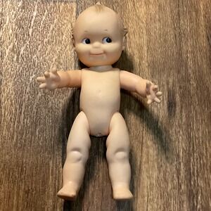 Cameo Vintage Kewpie Doll‎ 8" Hinged Arms Legs Blue Eyes Rubber Stamped Back